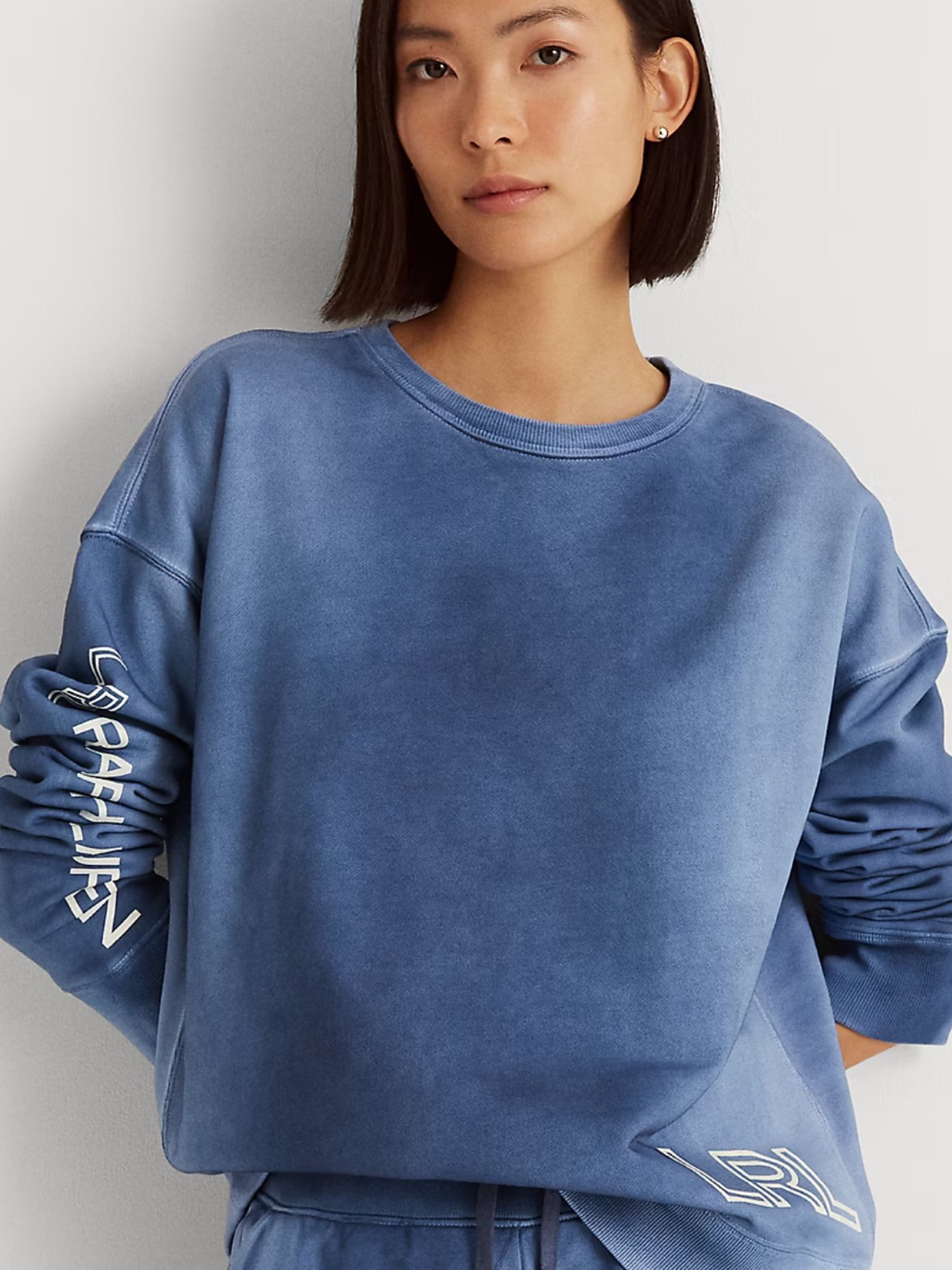 Bogo! Lauren Ralph Lauren Logo French Terry Pullover Blue Size Medium
